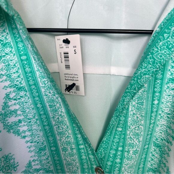 NWT The Limited Ashton Teal & White Dress Size Small Mint - Picture 5 of 12